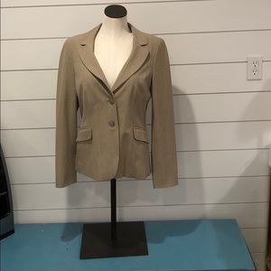 Semantics lightweight tan pinstriped blazer